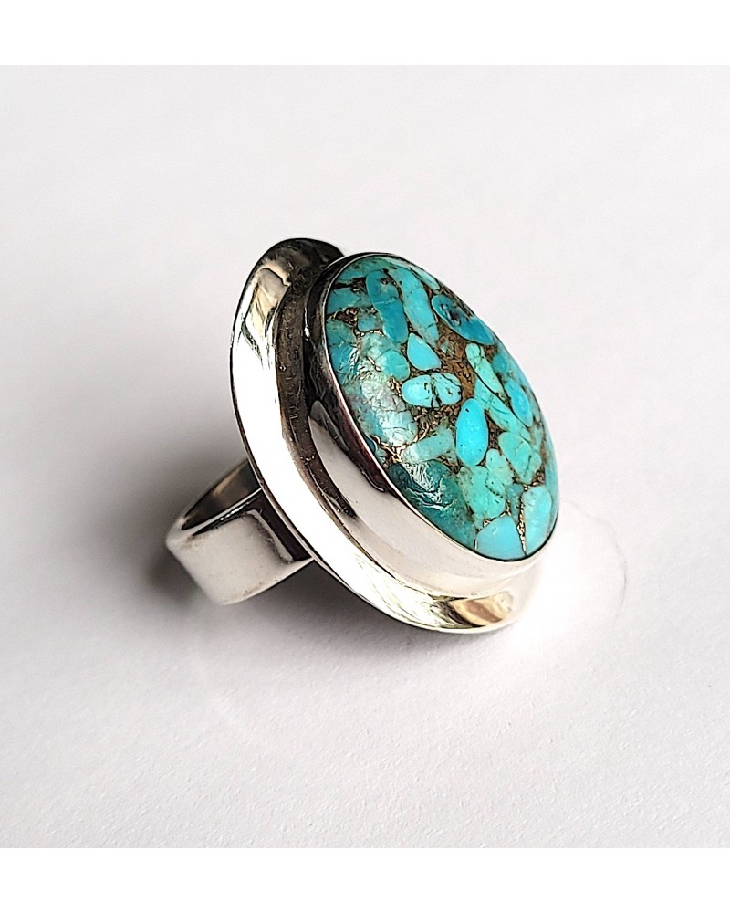 Bague Argent Et Turquoise