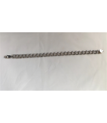 Bracelet Gourmette En Argent - Maillons Carrés - Neuf Avec Étiquettes - Fabriqué En France