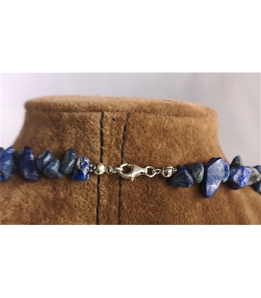 Collier Pendentif Doré Avec Lapis-lazuli Et Pierre De Lune - Modèle SB22, Neuf Sans Emballage