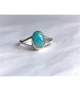 Bague petite turquoise ovale