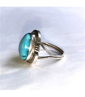 Bague Navajo turquoise triangle