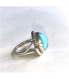 Bague Navajo turquoise triangle