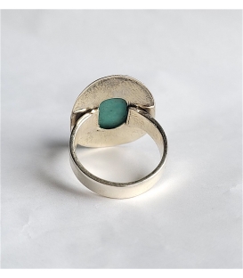 Bague ovale turquoise clair