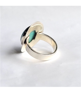 Bague ovale turquoise clair