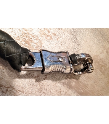 Ensemble Fouets Et Lacet Portefeuille Cuir Gris/noir – Pour Moto