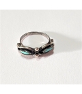 Bague double turquoise