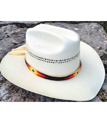 Bandeau de cowboy en perles fait main : bleu roi, rouge, turquoise - France
