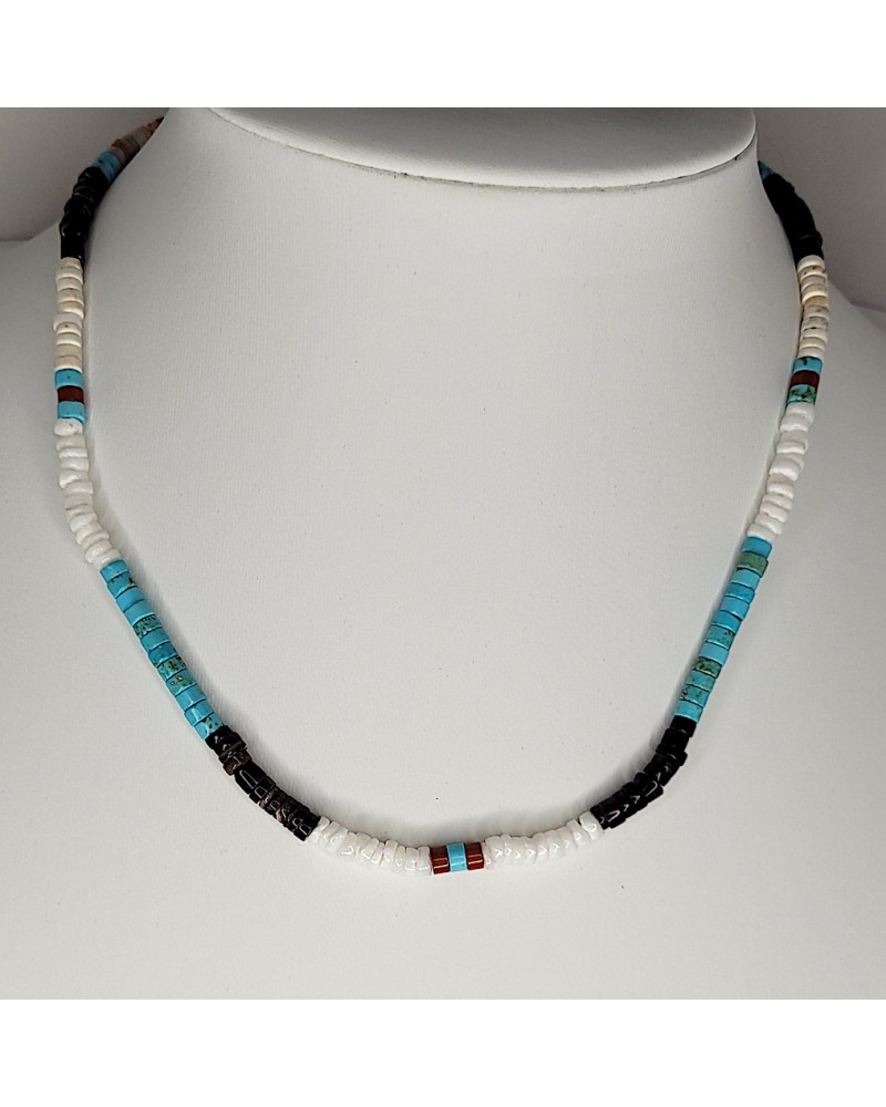 Collier amérindien Dreamcatcher en perles Heishi. Harpo Paris