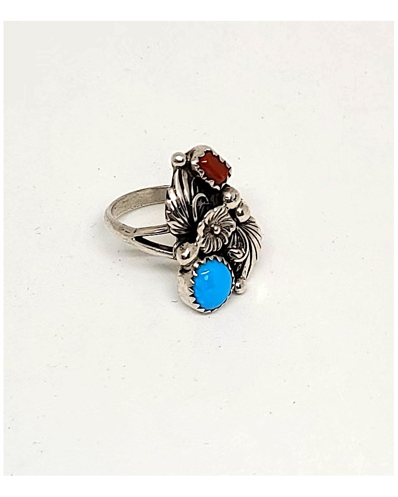 Bague Turquoise Bijoux Ethniques Indiens Bague Argent 925 Et