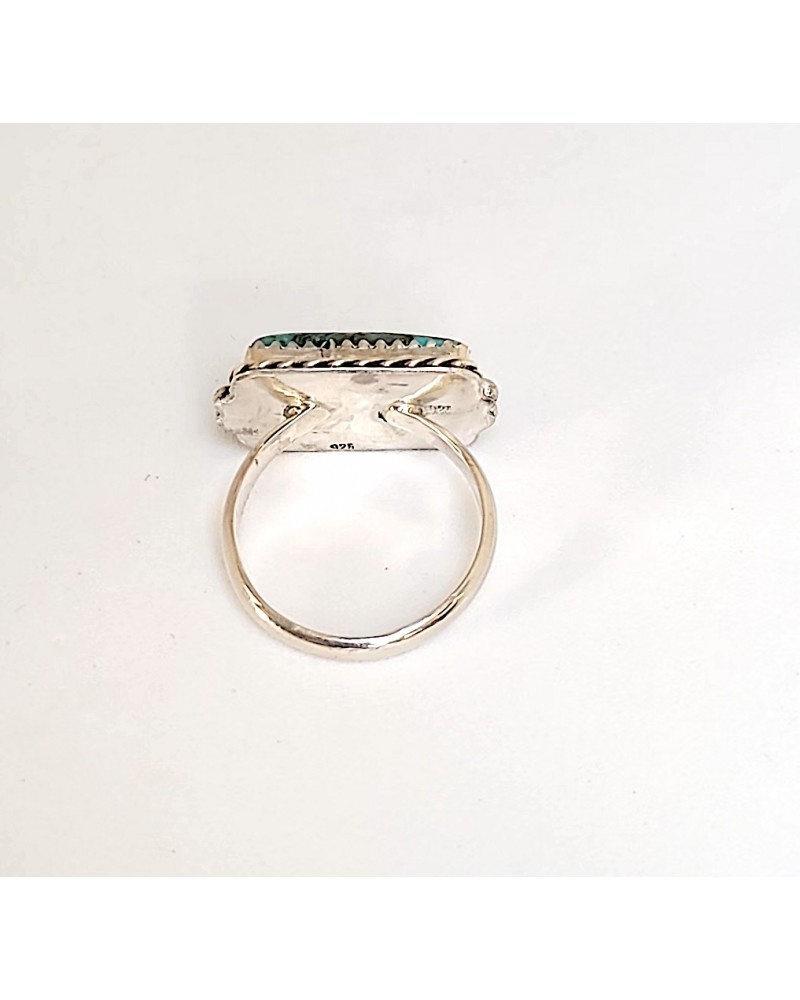 Bague turquoise et argent R284A. Culture Asie centrale